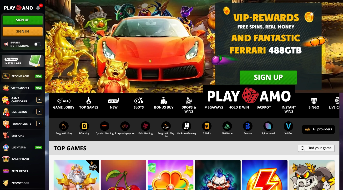 PlayAmo Registration and Verification